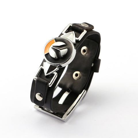 Overwatch Symbol Leather Bracelet