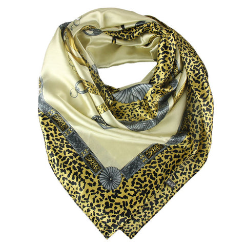 Leopard Print Silk Scarf