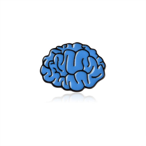 Cute Brain Design Collar Pin