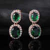 Round Emerald Princess Earrings