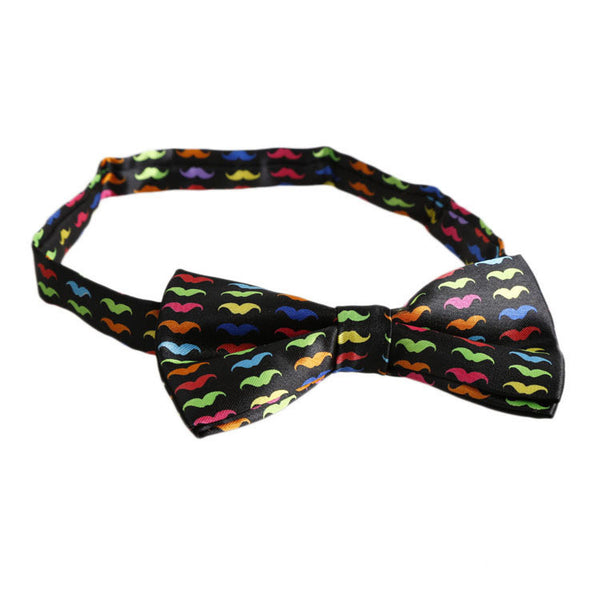 Colourful Moustache Bowtie