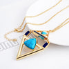 Geometric Triangle Pendant Necklace