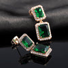 Square Emerald Princess Earrings