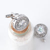 Crystal Stud Embellished Round Cufflinks