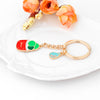 Colorful Enamel Succulent Plants Shaped Keychain