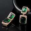 Square Emerald Princess Earrings