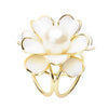 Pearl Camellia Scarf Ring