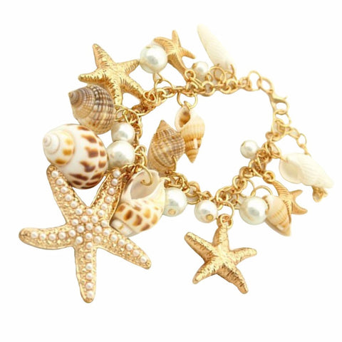 Ocean Sea Shell Charms Bracelet