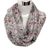 Cute Sparrows Print Scarf