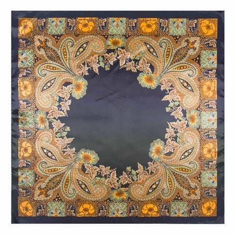 Floral Print Silk Scarf