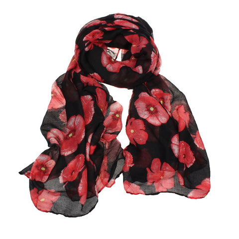 Floral Print Beach Scarf