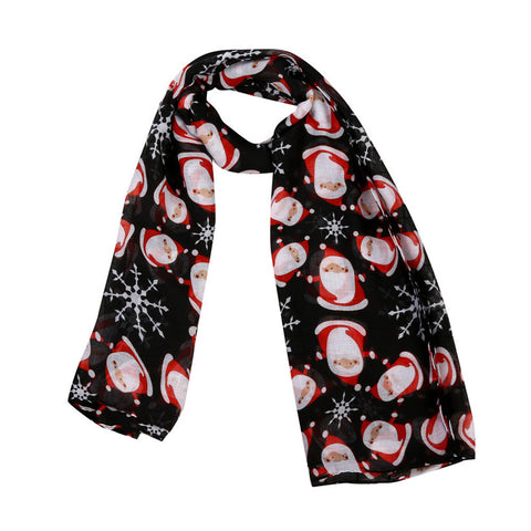 Christmas Santa Print Scarf