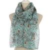 Cute Sparrows Print Scarf