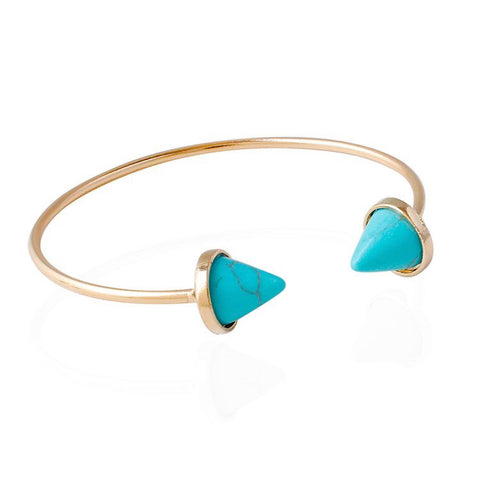 Two Stone Cones Cuff Bracelet