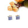 Enamel Striped Square Cufflinks