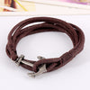 Multilayer Anchor Leather Bracelet