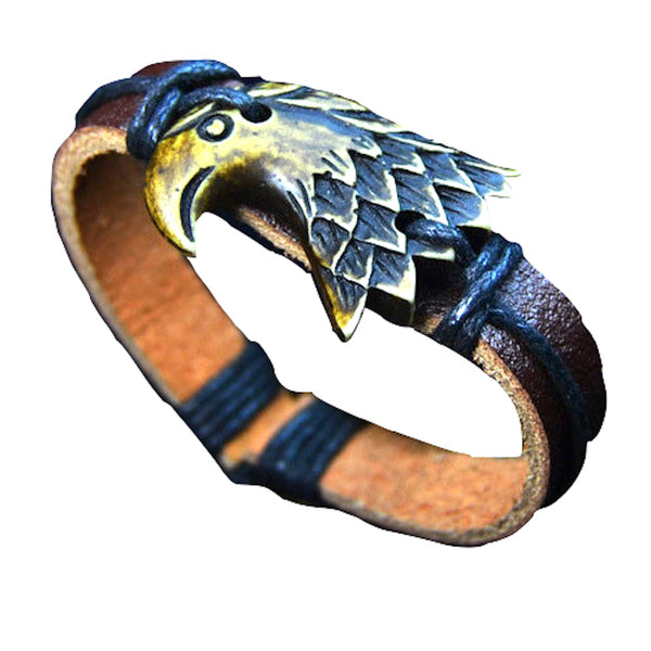 Eagle Head Leather Bracelet