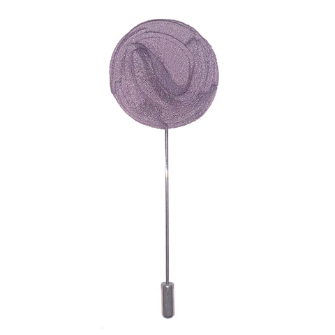 Mauve Round Flower Lapel Pin