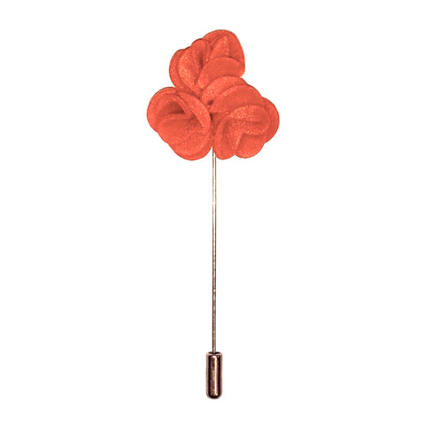 Orange Three Flower Lapel Pin